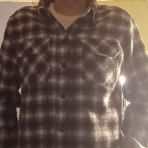 Blanknyc shirt jacket black and white checkered
